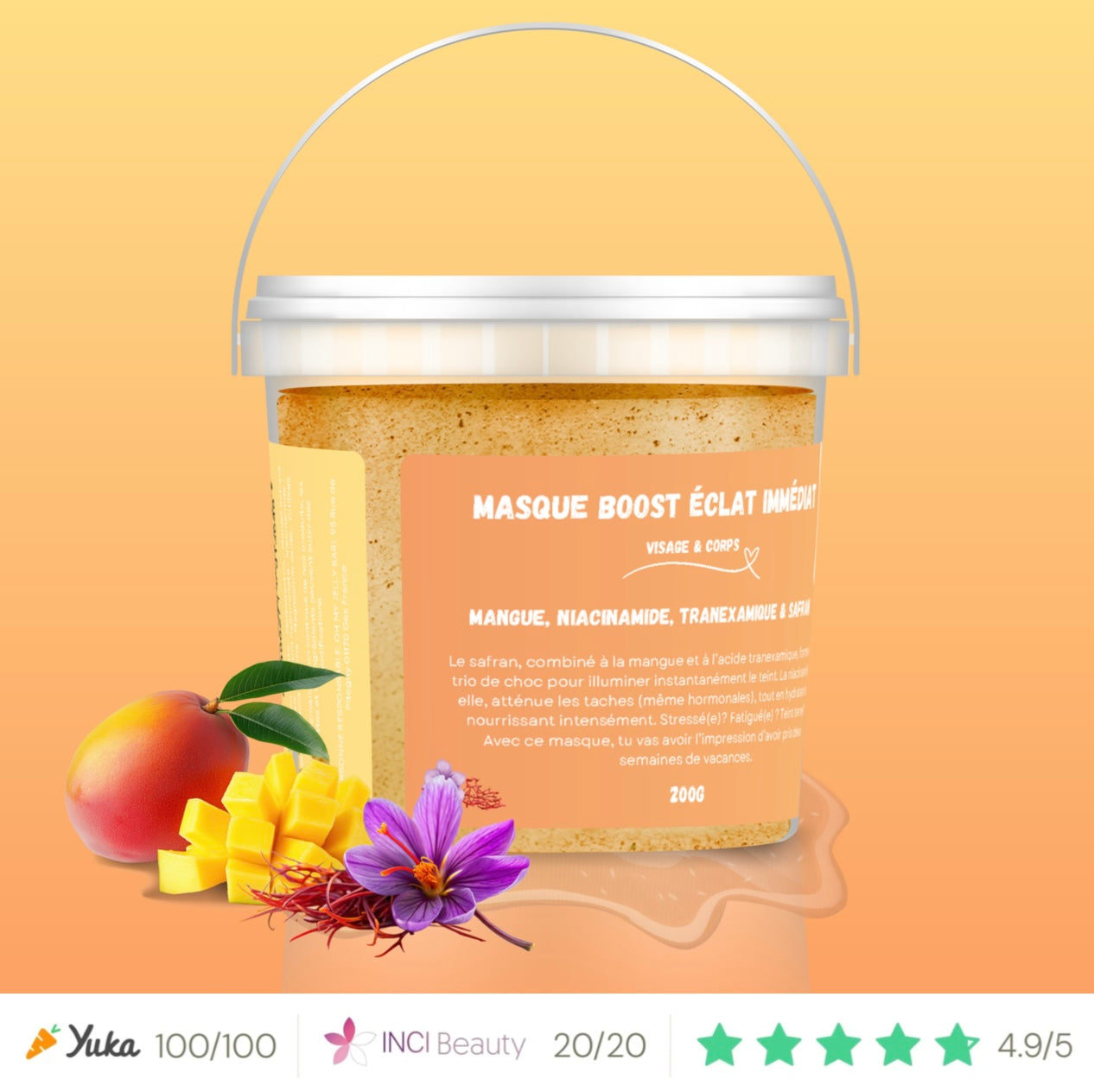 MANGUE đ„ - MASQUE JELLY GLOW INSTANTANĂ