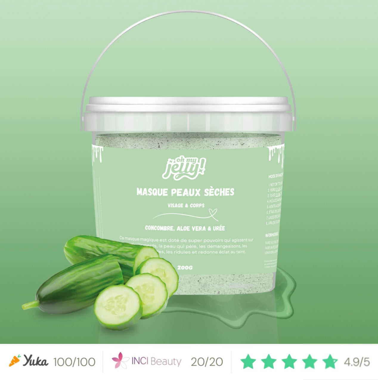 CONCOMBRE đ„ - MASQUE JELLY PEAU SĂCHE