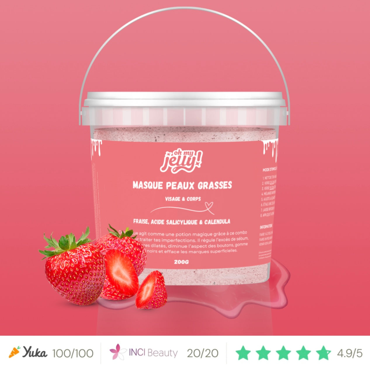 FRAISE 🍓 - MASQUE JELLY PEAU GRASSE