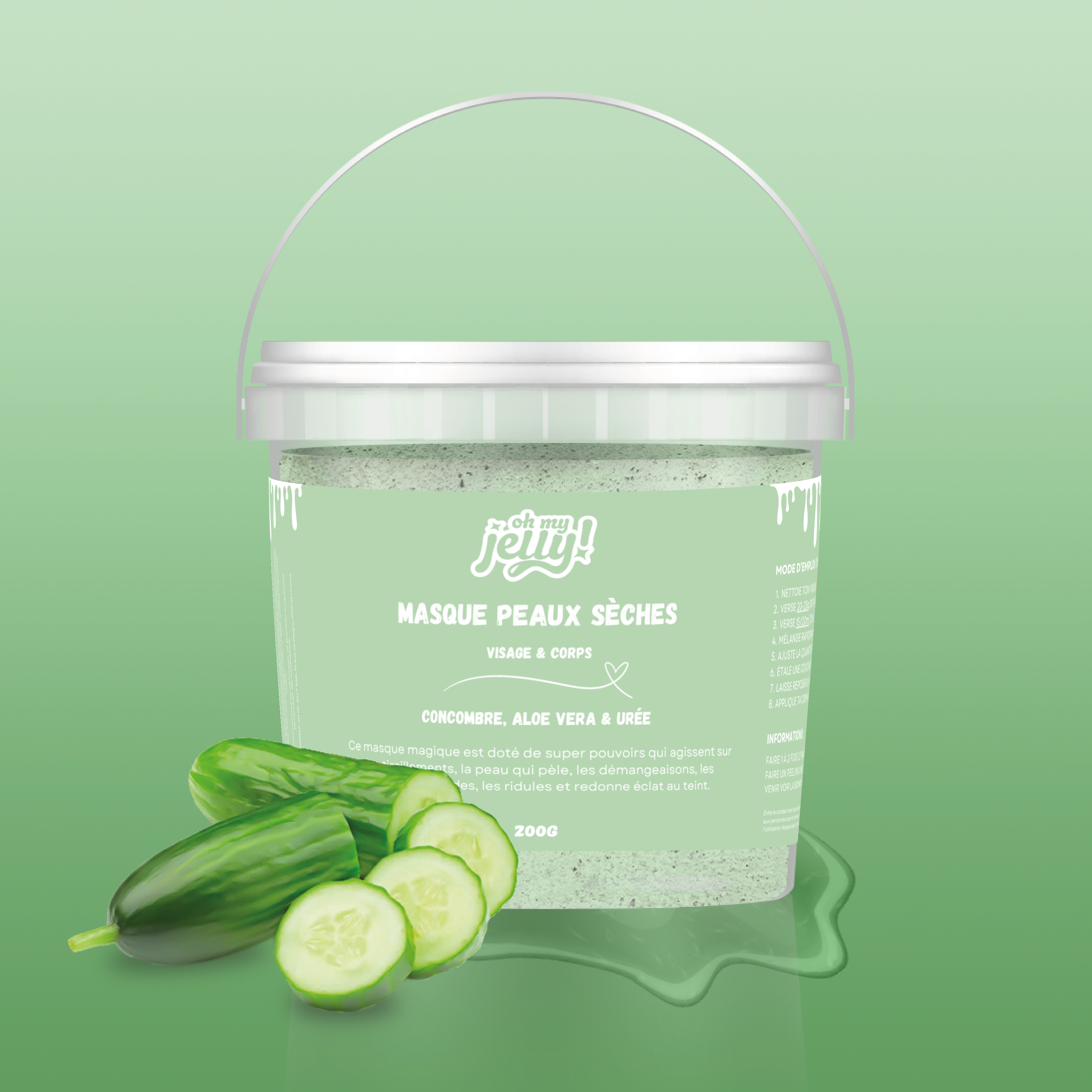 CONCOMBRE 🥒 - MASQUE JELLY PEAU SÈCHE