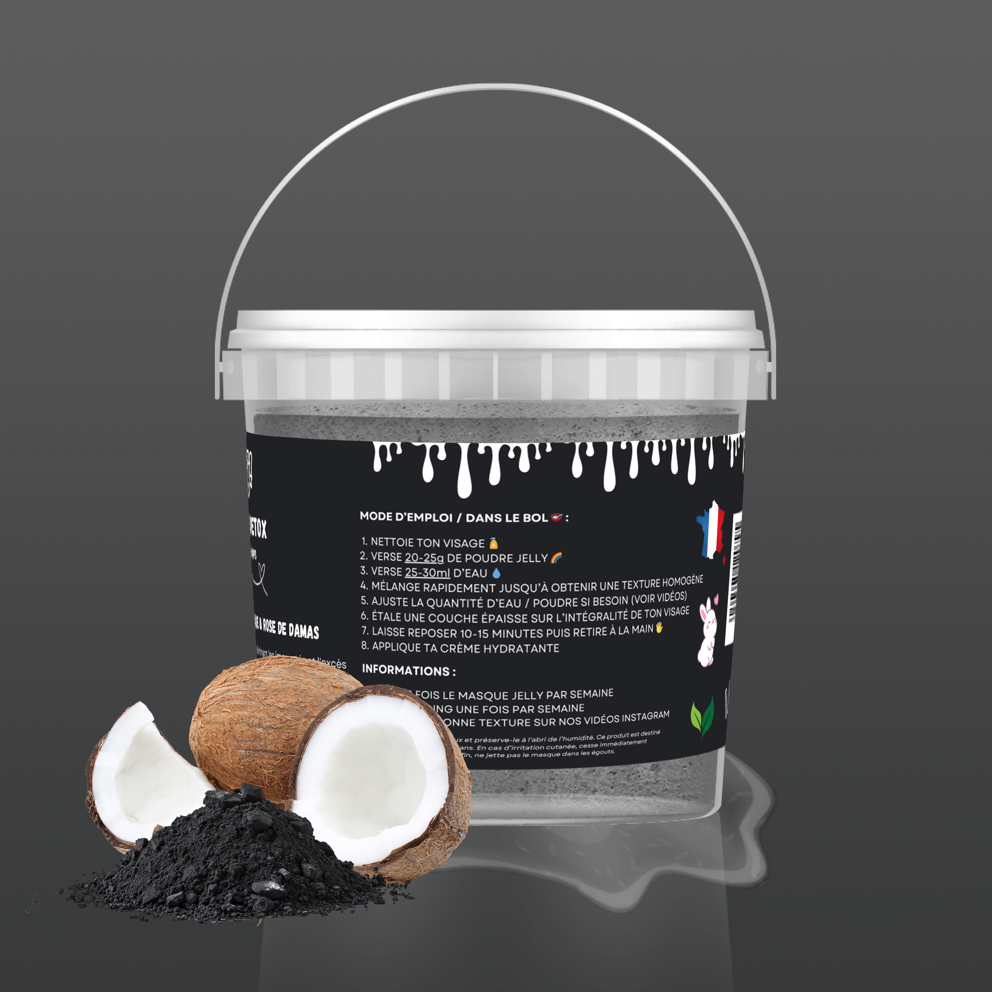 CHARBON DE COCO 🥥 - MASQUE JELLY DETOX