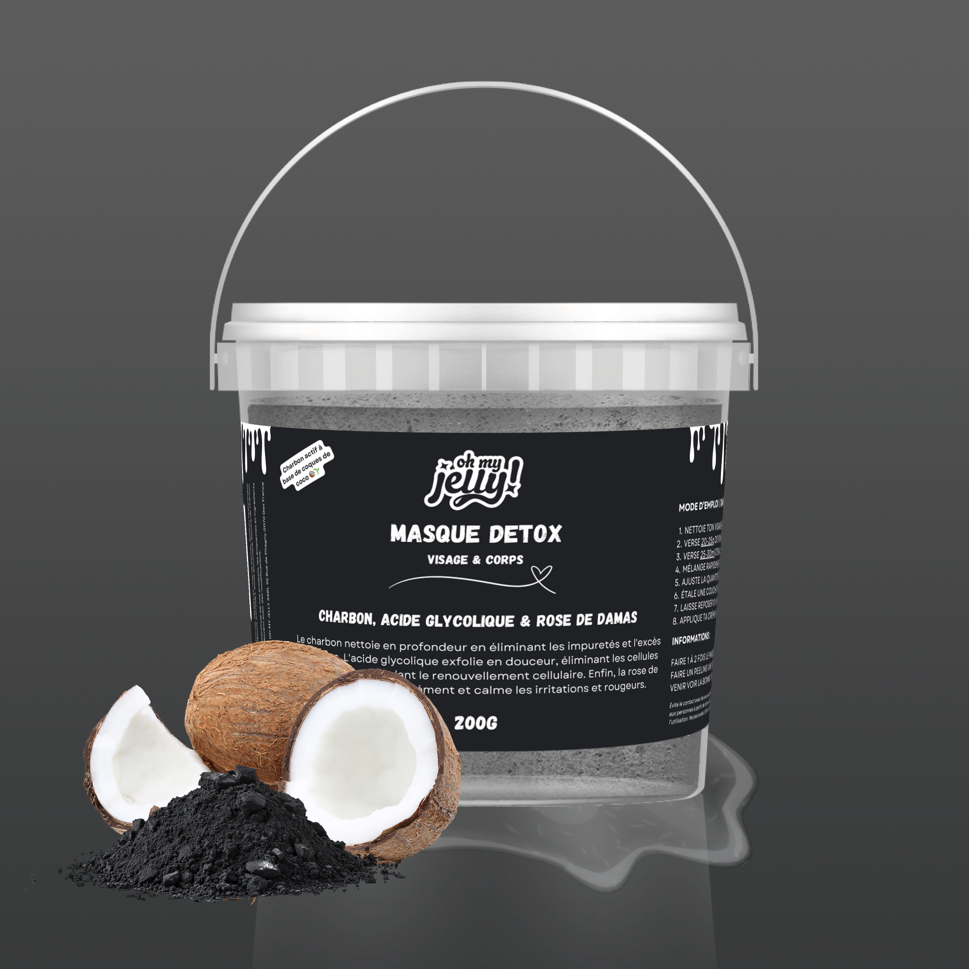 CHARBON DE COCO 🥥 - MASQUE JELLY DETOX